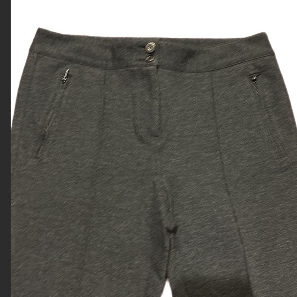 Alfani Petite Gray Straight Leg Career Dress Pants Stretch Zip Pocket 10P - Picture 4 of 7